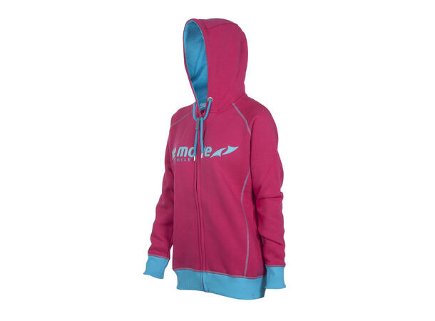 WEMOVE Turk FZ Hood Sweat Rosa L Hettejakke i tykk bomull til dame